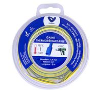 Voltman Gaine thermorétractable 3m - Ø6,4/3,4mm - Vert/Jaune