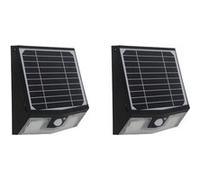 Voltman - Lot de 2 appliques solaires déportées + détecteur mouvement IP65