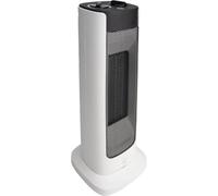 VOLTMAN Radiateur tour de 2000 W - Chauffage rapide et efficace - Rotation à 60° - Thermostat mécanique - Protection contre la surchauffe et le basculement - Blanc/noir