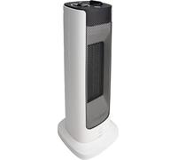 VOLTMAN Radiateur tour de 2000 W - Chauffage rapide et efficace - Rotation à 60° - Thermostat mécanique - Protection contre la surchauffe et le basculement - Blanc/noir