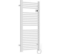 Voltman - Sèche-Serviette Aluminium 750W Barres Rondes Blanc | Inertie fluide, écran LCD, thermostat programmable, programmation journalière et hebdomadaire, anti-surchauffe