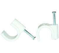 Voltman VOM512233 Boîte de 20 attaches Diamètre 14 mm Blanc