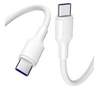 VOLTME Câble USB C Vers USB-C 100W PD 5A TPE, câble de charge rapide USB Type-C 1,20 M / 3,93 Ft blanc, Charge rapide QC3.0, PD Chargeur Cable Type C pour Samsung/Pixel