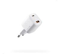 VOLTME Chargeur 30W GaN 2-Port USB C & USB Blanc, Prise Charge Rapide PD3.0/QC3.0 PPS USB Secteur Chargeur 2 Sorties Compact & Portable pour MacBook Air, iPhone 14/13/12/11, Samsung, Xiaomi et Huawei