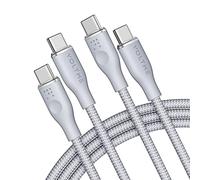 VOLTME Lot de 2 Câble USB C vers USB C PD 5A 100W Nylon Tressé 1,80m, RUGG Cable Charge Rapide USB-C Type C Compatible avec MacBook, MateBook pro, Pixel 7/6 Pro/5/4XL, iPad Pro, Galaxy, etc (gris)