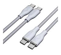 VOLTME Lot de 2 Câble USB C vers USB C PD 60W Nylon Tressé 1,0m, RUGG Câble USB-C Type C Charge Rapide Compatible avec MacBook, MateBook, Pixel 7/6 Pro/5/4XL, iPad Pro, Galaxy S23/Plus, etc (gris)