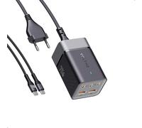 VOLTME VITO 75 DC EzTravel Chargeur de Bureau GaN III avec 5 Ports USB-C et USB, Multiprise 75W Noir QC/PD 3.0 pour MacBook, iPad Pro, iPhone