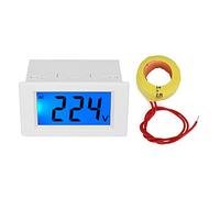 Voltmètre à affichage numérique | Double compteur de tension et de courant AC 80-500 V/0-100 A | Écran LCD pour boîtier de distribution électrique/régulateurs de (Single display white case)