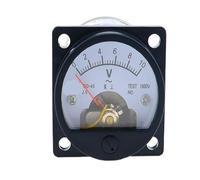 Voltmètre AC 1V 2V 5V 10V 15V 20V 50V 100V 150V 200V 300V 500V, panneau à cadran analogique rond, jauge de voltmètre noir(30V)