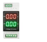 Voltmètre ampèremètre CC YB103VA, compteur de tension et de courant numérique sur rail DIN, outil de test LED, testeur d'ampèremètre 12 volts, détecteur à double affichage(DC50A(75mV),DC0-600V)