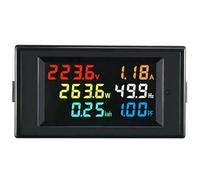 Voltmètre Ampèremètre D69-2058 - Facteur de puissance - Compteur de fréquence d'énergie électrique - Panneau numérique - Wattmètre LCD Volt Amp - 1 pièce (AC200-450 V)