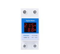 Voltmètre ampèremètre numérique à LED for rail AC 50-500 V 220 V 380 V 1-63 A 1-100 A, testeur de tension et de courant, détecteur(External CT(1-100A))