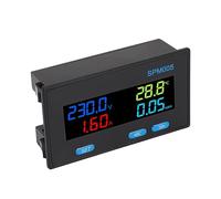 Voltmètre Ampèremètre numérique, AC60-300V 20A 100A 200A Affichage LCD Volt Ampèremètre, Multimètre 8 en 1 Ampère Volt Jauge avec Transformateur de courant, ℃, PF, KW, HD, Hz,