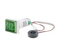 Voltmètre, ampèremètre, testeur de tension et d'ampèremètre for voiture, LED carrée, 110 V, 220 V, AC 50-500 V, 0-100 A(GREEN-Square)