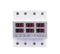 Voltmètre Ampèremètre Triphasé 100 A For Rail DIN, Réglable, Protection Contre Les Surtensions Et Les Sous-tensions, Relais De Surveillance Et De Protection(100A With N 3X220V)