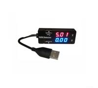 Voltmètre Ampèremètre USB Affichage LCD Double Tension Moniteur de Courant Haute Précision pour Chargeur Power Bank pour Appareil de Test de Batterie (USB)