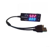 Voltmètre Ampèremètre USB Affichage LCD Double Tension Moniteur de Courant Haute Précision pour Chargeur Power Bank pour Appareil de Test de Batterie (USB-Type-C)