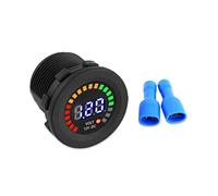 Voltmètre Analogique 12V, Voltmètre de moto, 12 V Moto de voiture LED Affichage numérique Voltmètre Étanche Tension Voltmètre Jauge pour voiture, bateaux, cara
