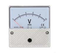 Voltmètre analogique DC industriel DH80 avec pointeur de type panneau mètre et transparent, échelle pour systèmes électroniques (DC 10 V)