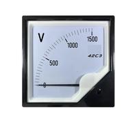 Voltmètre analogique, voltmètre 42C3 CC uniquement, 120 x mm, précision de classe 1,5, installation directe, utilisation kV-3 kV (CC 3000 V)(DC 1500V)