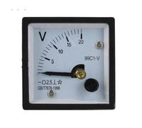 Voltmètre CA, Voltmètre analogique 99C1 DC 0-5V-1000V, format 48 mm x, 1 pièce(0 25V)