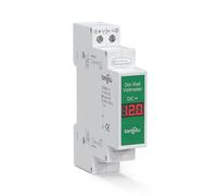 Voltmètre CC compact 11 V à 310 V avec affichage LED - Détecteur monté sur rail 35 mm pour la surveillance en temps réel dans les environnements difficiles (TOVME-1D)