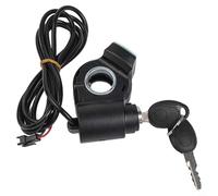 Voltmètre d'accélérateur avec clé, affichage numérique de la tension de la batterie pour verrou de guidon de scooter électrique 12 V-84 V - Compatible avec 7/8"