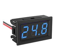 Voltmètre DC 5V ~ 120V Mini Testeur de Tension Numérique 0,56 pouces 2 Fils Voltage Tester Meter Affichage LED pour Véhicule, Camion, Moto, Bateau (Bleu)