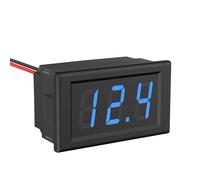 Voltmetre DC 5V ~ 120V Mini Voltmètre Digital 0,56 Pouce 2 Fils Étanche Volt Jauge de Tension Affichage LED pour Véhicule, Camion, Moto, Bateau (Bleu)