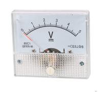 Voltmètre DC SOURCING MAP 1Pcs Courant continu jusqu'à 5 V voltmètre analogique Panneau m Blanc