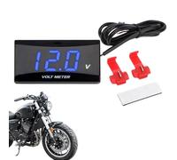 Voltmètre De Batterie,0-20V Affichage LCD Petit Cadran,Voltmètre pour Modification de Moto - Pour Bateau Voiture Moto Quad Camion Camping-Car Berline Pick-Up Scooter SUV Tableau De Bord Guidon