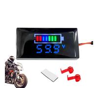 Voltmètre de batterie - moniteur de batterie numérique, indicateur de tension LED | compteur de batterie avec écran LCD, parfait pour l'entraînement physique et l'étirement du corps, utilisation