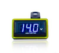 Voltmètre de moto 12 V à affichage numérique avec support de ceinture Matériau ABS IPX6 étanche pour moto Tricycle Surveillance en temps réel Jauge de sécurité