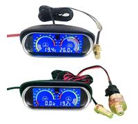 Voltmètre de température de l'eau - Compteur de voiture 2 en 1, capteur de température de l'eau de précision à affichage LED pour camion et automobile, moniteur universel multifonctionnel | Outil d'in