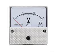 Voltmètre DH80 Pointeur analogique 15 V CC avec cadran numérique transparent et borne à vis pour une intégration facile dans les systèmes électriques