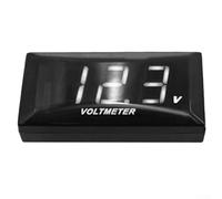 Voltmètre électronique pour moto et véhicule électrique - 12 V à 150 V LCD numérique voltmètre, batterie réelle et état de charge, Com (lumière blanche)