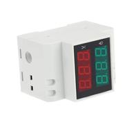 Voltmètre et Ampèremètre sur Rail D52-2042 80-300v 100a | Tube LED 0,5 Pouce, Précision ±1 %, Boîtier Blanc, pour Réseau Domestique et Système de Secours