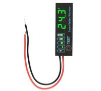 Voltmètre LED CC 7-55 V pour indicateur de niveau de batterie LiFePO4 lithium plomb-acide pour batterie avec limite réglable et fonction mémoire pour vélo électrique pour camping-car bateau (vert (DC7
