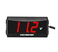 Voltmètre LED étanche - Affichage de tension de la batterie de la voiture, compteur de panneau numérique | Venteur de tension résistante aux intempéries pour véhicule de moto