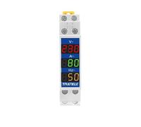 Voltmètre modulaire 18 mm, ampèremètre, indicateur LED, testeur de tension numérique, AC 80-500 V, 220 V, 380 V, 100 A(VAHz)