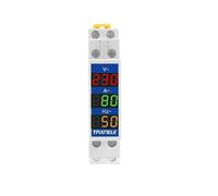 Voltmètre modulaire 18 mm, ampèremètre, indicateur LED, testeur de tension numérique, AC 80-500 V, 220 V, 380 V, 100 A(VAHz)
