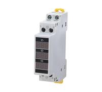 Voltmètre modulaire monophasé 18 mm, affichage numérique LED, AC 80-500 V, 220 V, 380 V(BV-3R)