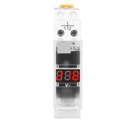 Voltmètre monophasé for rail AC 40-500 V, voltmètre modulaire, indicateur numérique à LED, 110 V, 230 V(Not Transparent)