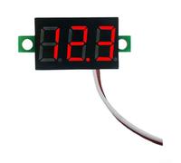 Voltmètre numérique 0,7 cm pour lectures de tension CC, compatible avec les entrées de 5 V à 30 V et conçue pour l'intégration de panneau (rouge)