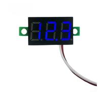 Voltmètre numérique 0,7 cm pour lectures de tension CC, compatible avec les entrées de 5 V à 30 V et conçue pour l'intégration de panneau (bleu)
