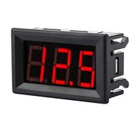 Voltmètre Numérique 1,4 cm 3 Fils Panneau de Voltmètre Numérique à LED avec Inverse CC 0-100 V 4,8 × 2,9 × 1,9 cm (rouge)