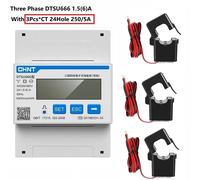 Voltmètre numérique à rail DIN, énergie électrique actuelle, compteur KWH, Volt Amp, Modbus RS485, AC 230V, 380V, CHINT DDSU666, DTSU666, 80A DTSU666 80A