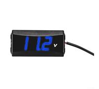 Voltmètre numérique ABS 12-48 V CC bleu pour voltmètre ABS blanc (bleu) | Mesure de tension numérique, LED rouges, bleues et blanches, résistant aux intempéries, pour ville et campagne, facile à lire