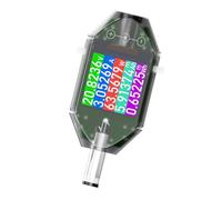 Voltmètre numérique avancé 4,5-50 V 0-12 A avec détections de double direction et affichage de plusieurs paramètres pour systèmes solaires - Courant numérique élevé avec écran couleur rotatif pour