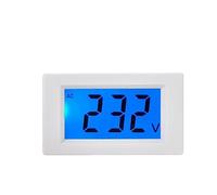 Voltmètre numérique avec écran LCD AC80-500V, écran bleu, police noire, outil de mesure, noir et blanc(Black)